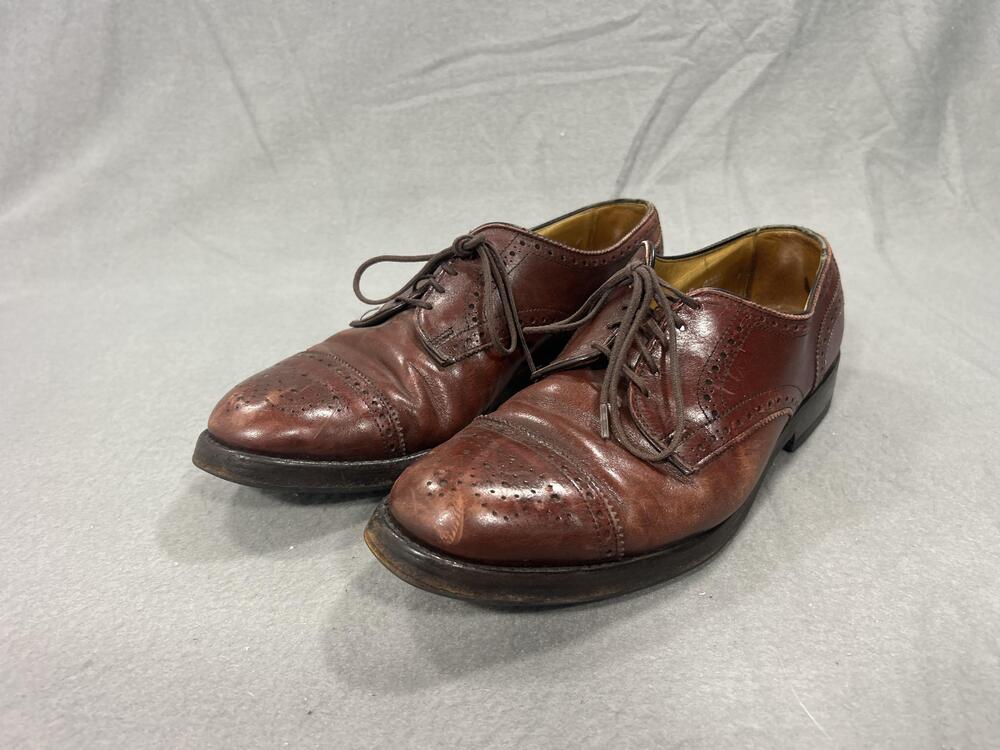 Allen Edmonds Lexington Shoes Mens Size 8.5 D Brown Leather Cap Toe Oxford USA